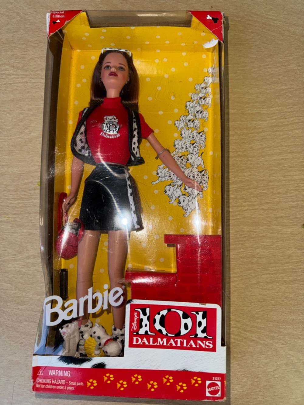 Barbie 101 Dalmatians Doll - Red, Black & White Outfit VINTAGE MATTEL 90s